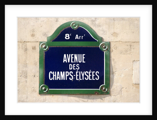 Address Sign on Champs-Elysees by Anonymous