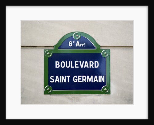Address Sign on Boulevard Saint Germain by Anonymous
