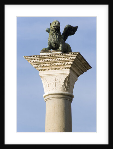 The Winged Lion of Venice Atop The Column of San Marco by Anonymous