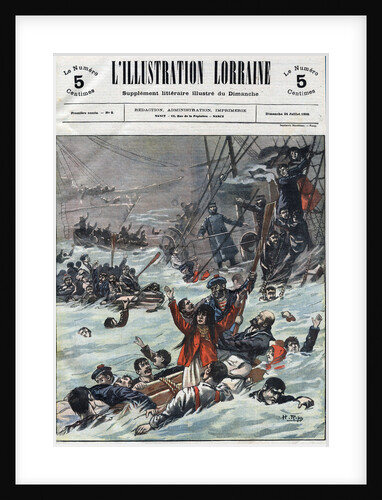 Illustration of the Sinking of the Transatlantic Bourgogne by Anonymous