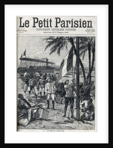 Illustration of Jean-Baptiste Marchand on the Upper Nile by Anonymous