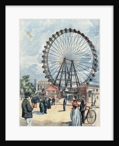 Illustration of a Ferris Wheel at the 1900 Paris Exposition by Anonymous