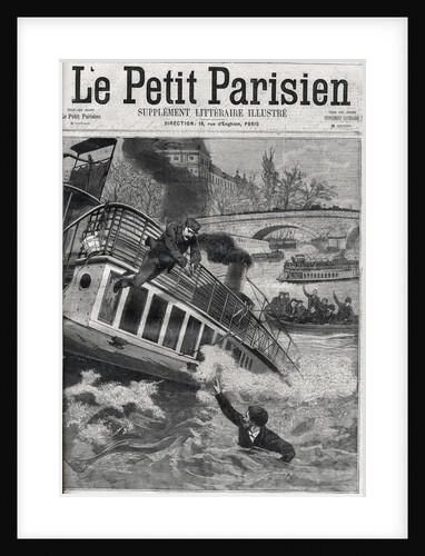 Illustration of an Omnibus Boat Sinking in the Seine by Anonymous