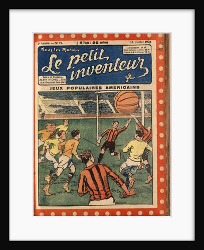 Illustration of Boys Playing Cage Ball by Anonymous