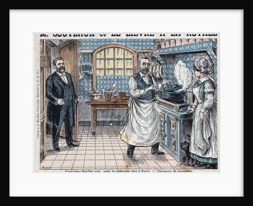 Illustration of Aristide Couteaux Cooking Lievre a la Royale by Anonymous