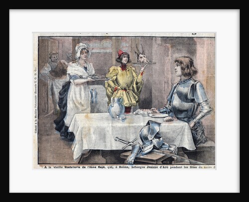 Illustration of Joan of Arc Being Served Filet of Stag by Anonymous