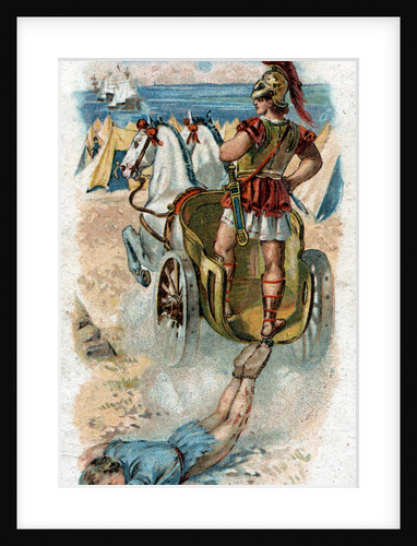 Illustration of Achilles Dragging the Body of Hector Behind His Chariot by Anonymous