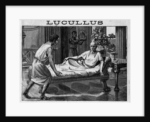 Illustration of Lucius Licinius Lucullus Ordering a Lavish Meal by Anonymous