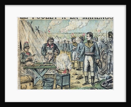 Illustration of French Soldiers Cooking Marengo Chicken by Anonymous