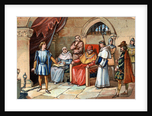 Illustration of the Interrogation of Joan of Arc by Anonymous
