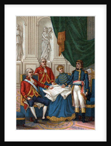 Illustration of Napoleon Bonaparte at the Signing of the Treaty of Amiens by Anonymous