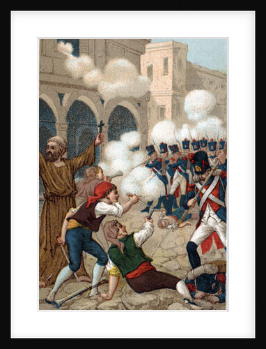 Illustration of the Siege of Saragossa by Anonymous