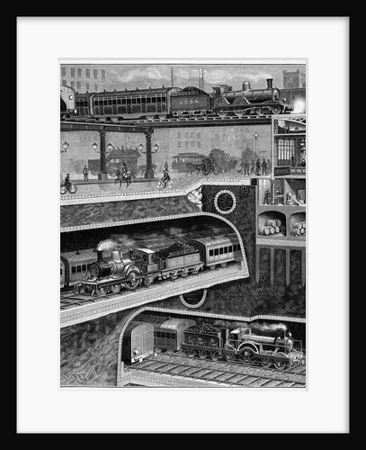 Illustration of Railway Transport in London by Anonymous