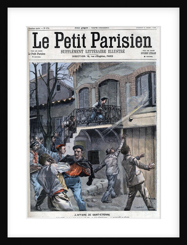 Illustration of a Besieged Miner's House in St.-Etienne by Anonymous