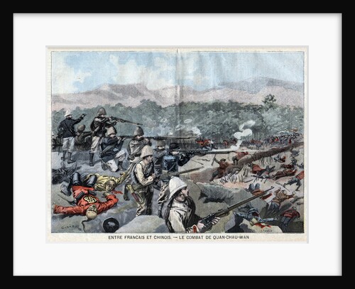 Illustration of Fighting Between French and Chinese Forces at Kwang-Chou-Wan by Anonymous