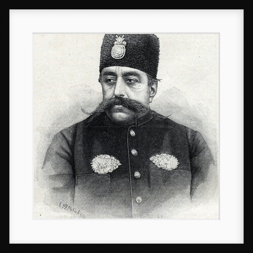 Newspaper Illustration of Mozzafar al-Din by Anonymous