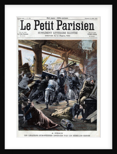 Illustration of European Legations Attacked by Chinese Rebels in Peking by Anonymous