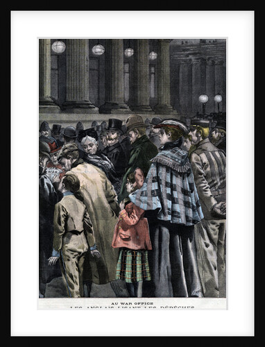 Illustration of British Citizens Reading Dispatches on the Boer War by Anonymous