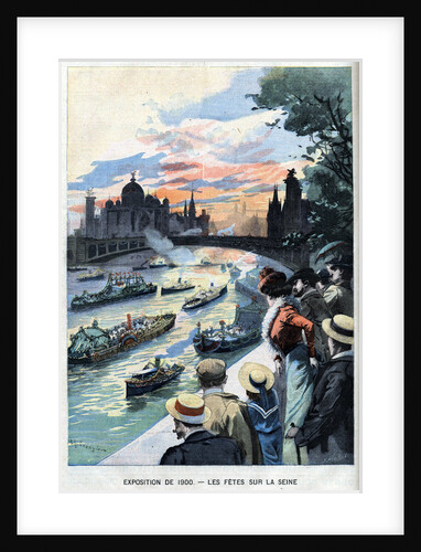 Illustration of Celebration on the Seine During the 1900 Paris Exposition by Anonymous