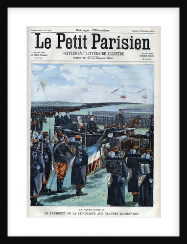 Illustration of Emile Loubet at Military Exercises at Amilly by Anonymous