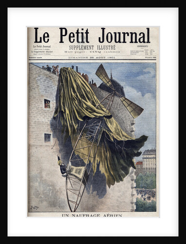 Illustration of an Airship Accident in Paris by Anonymous