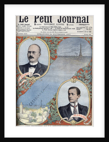 Illustration of Guglielmo Marconi and Edouard Branly by Anonymous