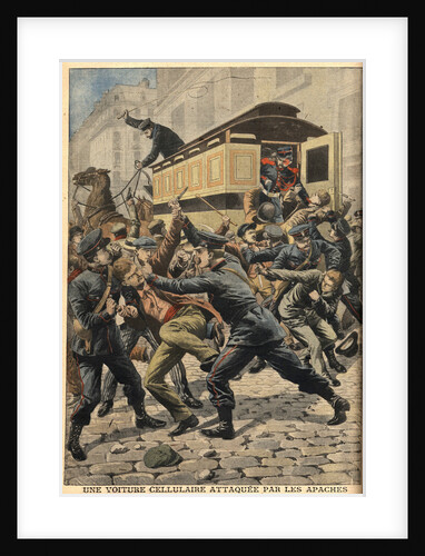 Illustration of Police and Thugs Fighting in Paris by Anonymous