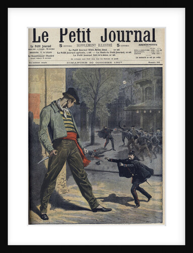 Illustration of Thugs and Police in Paris by Anonymous