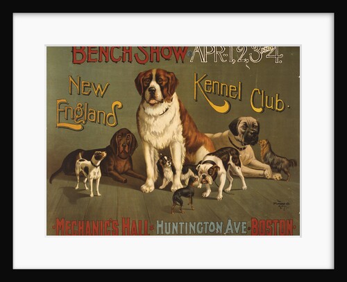 New England Kennel Club Bench Show Poster by Anonymous