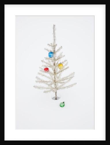 White Christmas Tree in Snow by Anonymous