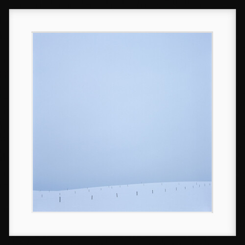 Snowy Meadow and Overcast Sky by Anonymous