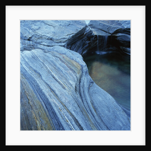 Strata in Rock Formation Along Verzasca River by Anonymous