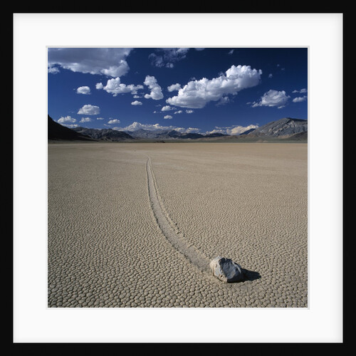 Rock Pushed by Wind in Desert by Anonymous
