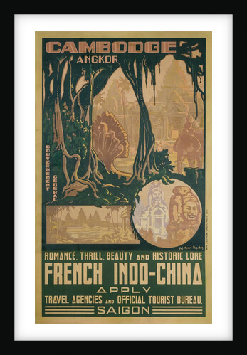 Cambodge Angkor Poster by Jos Henri Ponchin