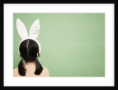 Girl Wearing Rabbit Ears by Anonymous
