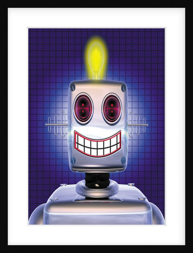 Robot With Bright Idea by Anonymous