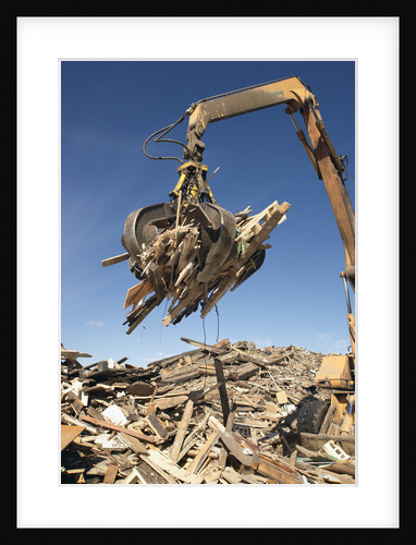 Construction Waste Being Sorted for Recycling by Anonymous