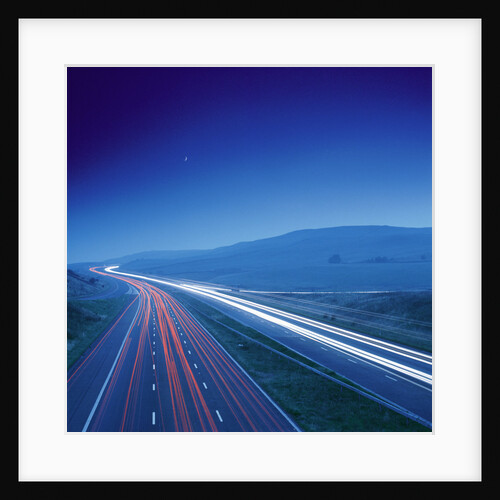 Rush Hour Traffic on Highway at Dusk by Anonymous