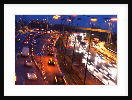 Freeway Traffic at Night by Anonymous