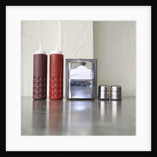 Condiments on Cafe Table by Anonymous
