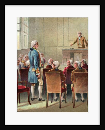 Illustration of George Washington Being Chosen as Commander in Chief by Anonymous