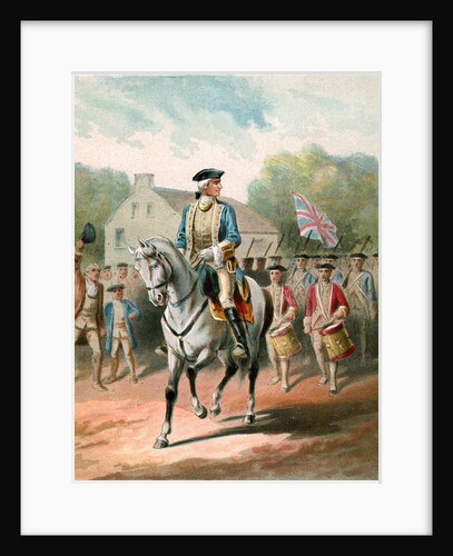 Illustration of George Washington Leaving for the Front in April 1754 by Anonymous