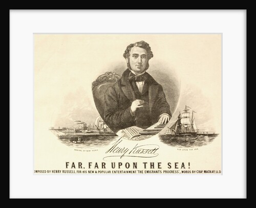 Illustration Advertising Composer Henry Russell in New York by Anonymous