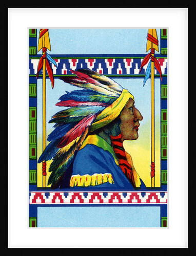 Indian Chief Broom Label by Anonymous