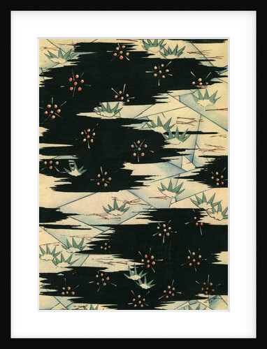 Illustration of Black and White Design with Plant Forms by Anonymous