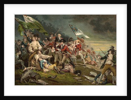 Postcard of the Death of General Warren at the Battle of Bunker Hill by Anonymous