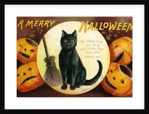 A Merry Halloween Postcard by Ellen H. Clapsaddle