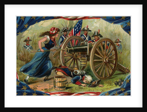 Molly Pitcher at the Cannon's Mouth Postcard by Anonymous