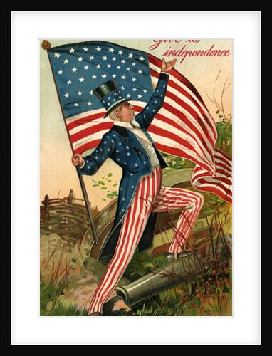 Give Us Independence Postcard with Uncle Sam by Anonymous