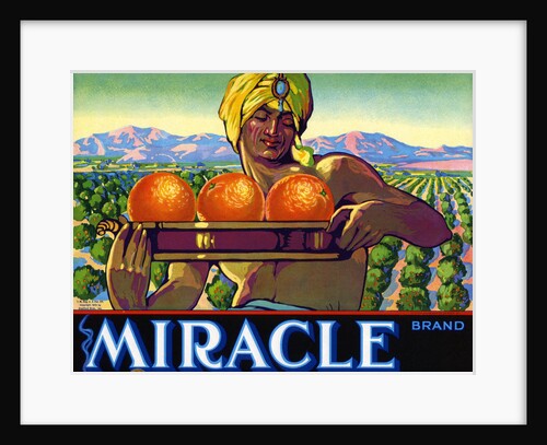 Miracle Brand Fruit Crate Label by Anonymous